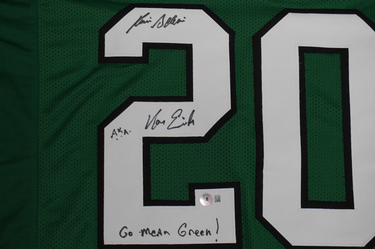 KEVIN VON ERICH ADKISSON NORTH TEXAS MEAN GREEN SIGNED JERSEY Size 3XL BAS