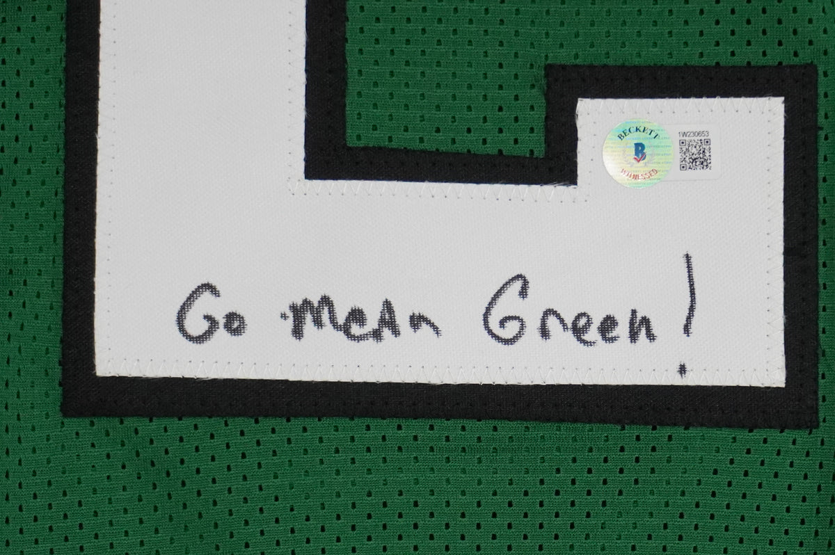 KEVIN VON ERICH ADKISSON NORTH TEXAS MEAN GREEN SIGNED JERSEY Size 3XL BAS