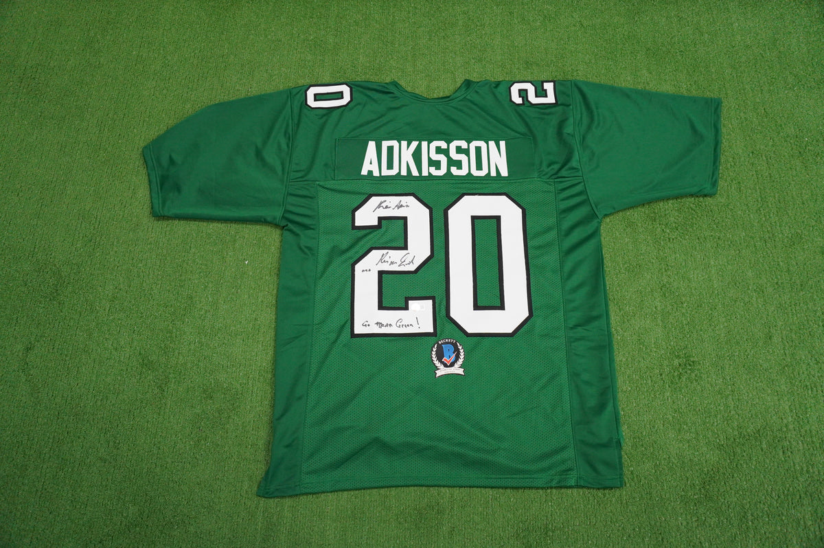 KEVIN VON ERICH ADKISSON NORTH TEXAS MEAN GREEN SIGNED JERSEY Size 3XL BAS