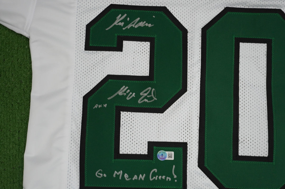 KEVIN VON ERICH ADKISSON NORTH TEXAS MEAN GREEN SIGNED White JERSEY Size M BAS