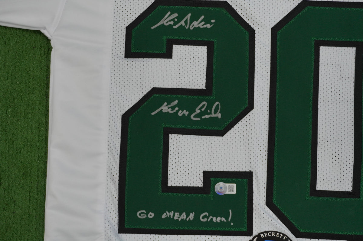 KEVIN VON ERICH ADKISSON NORTH TEXAS MEAN GREEN SIGNED White JERSEY Size M BAS