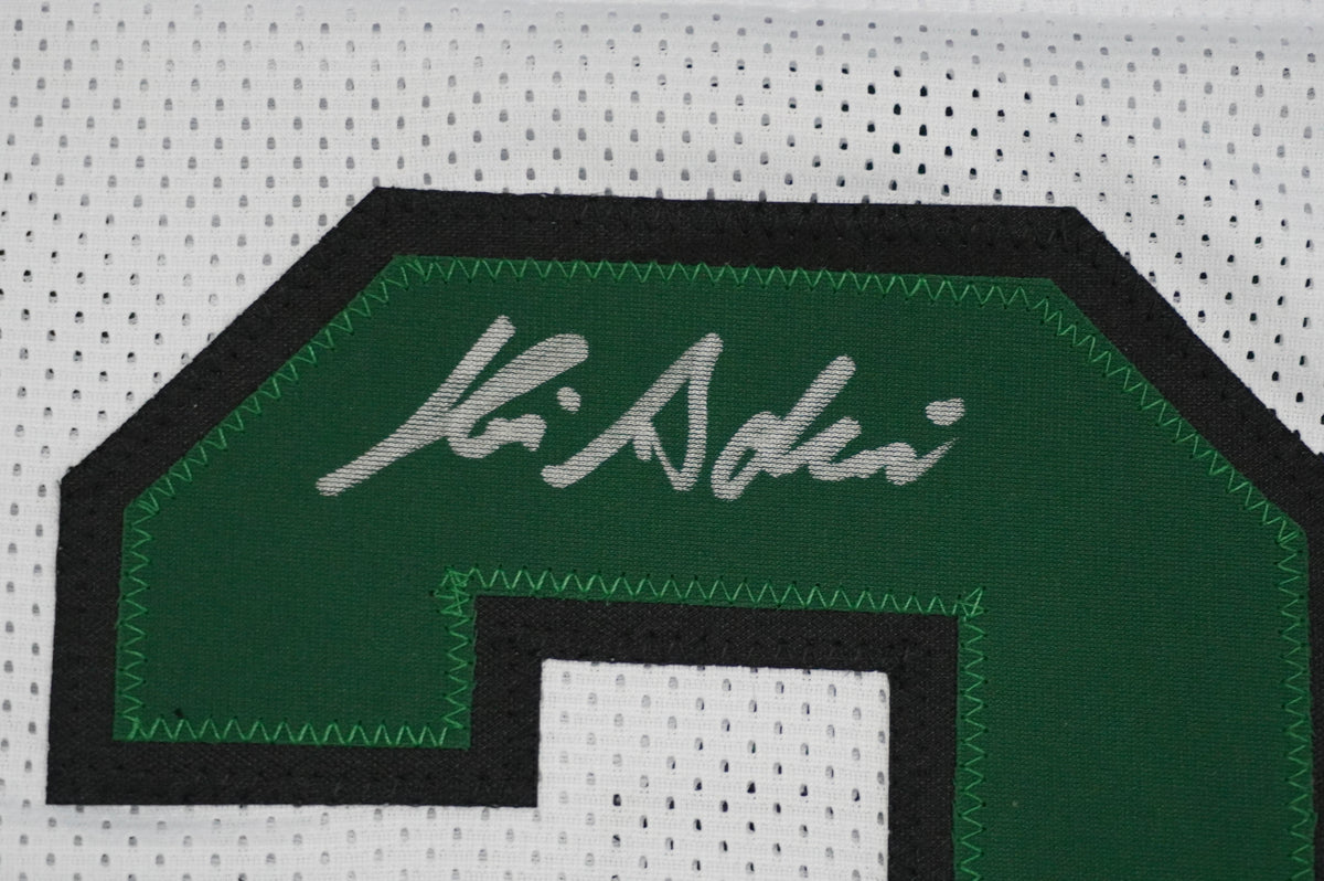 KEVIN VON ERICH ADKISSON NORTH TEXAS MEAN GREEN SIGNED White JERSEY Size M BAS