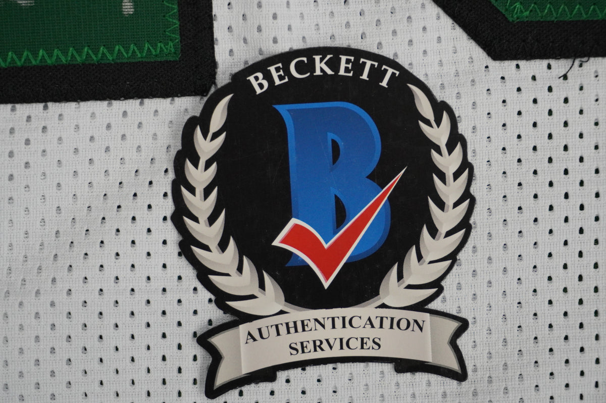 KEVIN VON ERICH ADKISSON NORTH TEXAS MEAN GREEN SIGNED White JERSEY Size M BAS