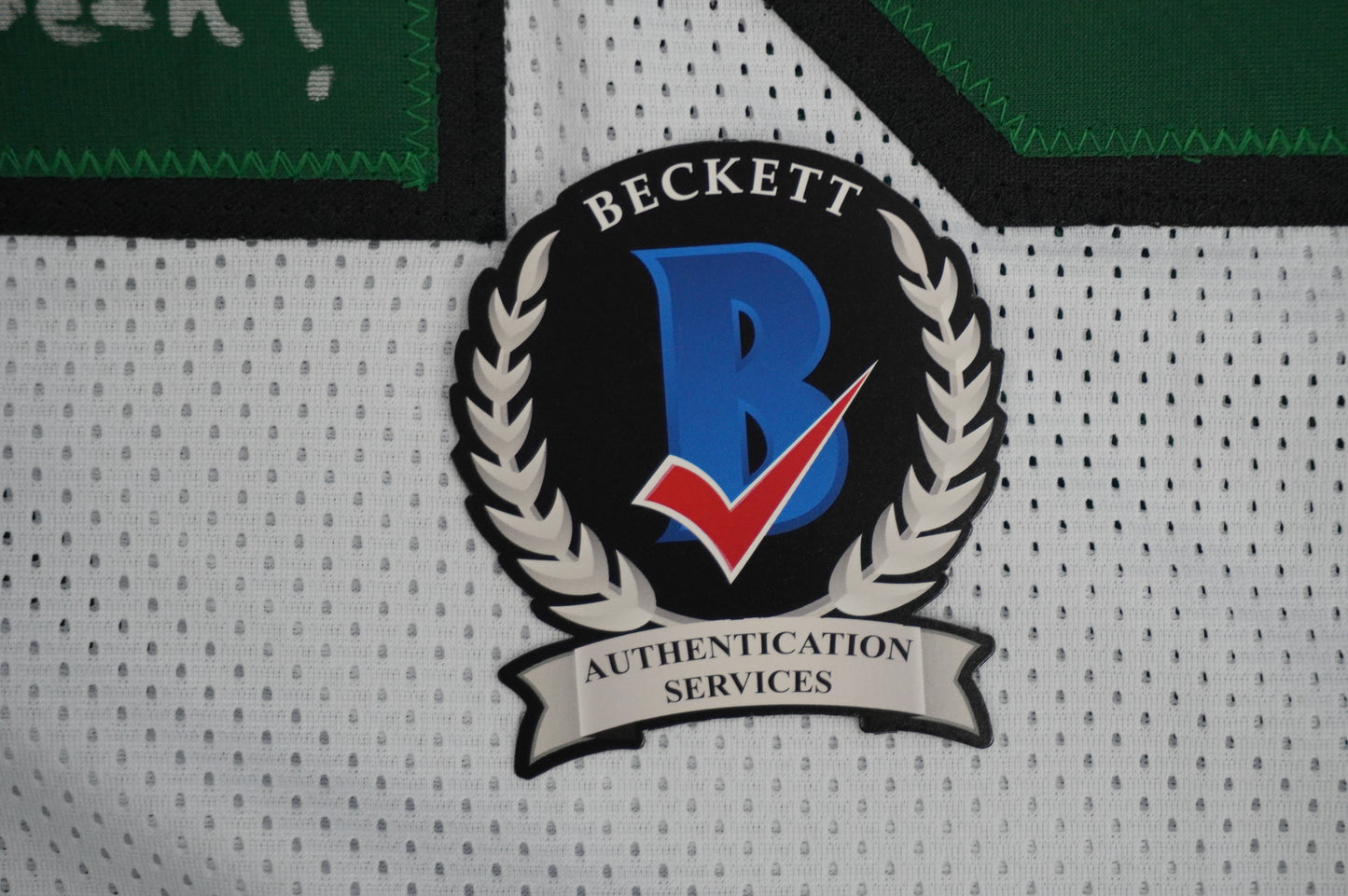 KEVIN VON ERICH ADKISSON NORTH TEXAS MEAN GREEN SIGNED White JERSEY Size M BAS