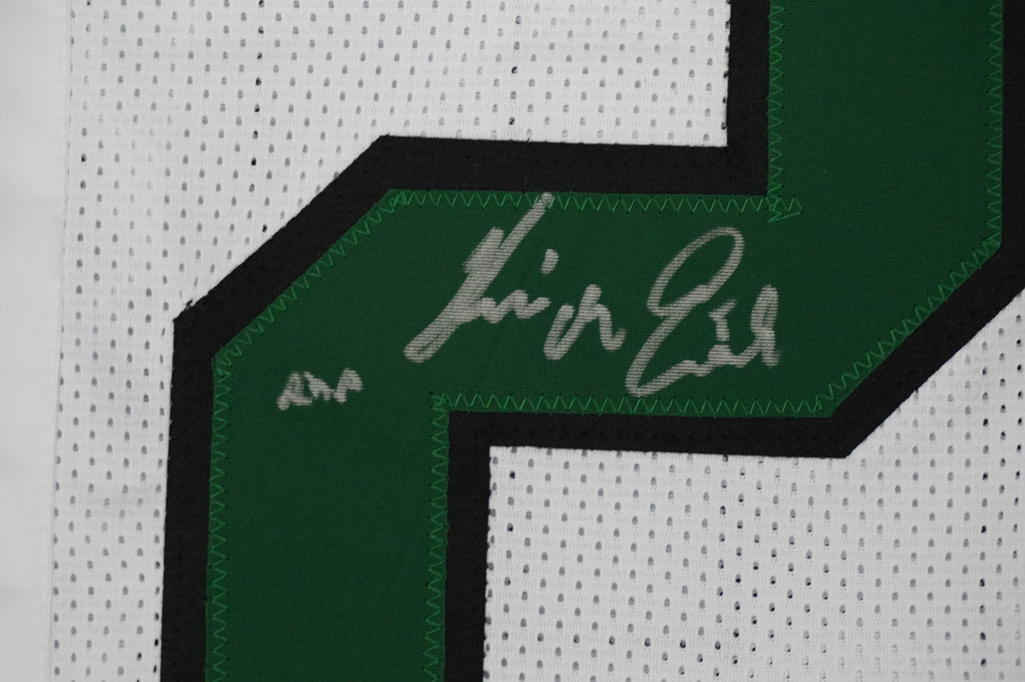 KEVIN VON ERICH ADKISSON NORTH TEXAS MEAN GREEN SIGNED White JERSEY Size M BAS