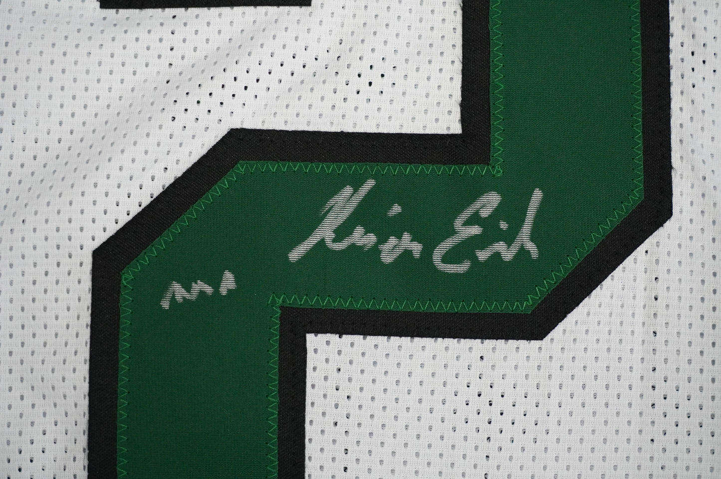 KEVIN VON ERICH ADKISSON NORTH TEXAS MEAN GREEN SIGNED White JERSEY Size L BAS