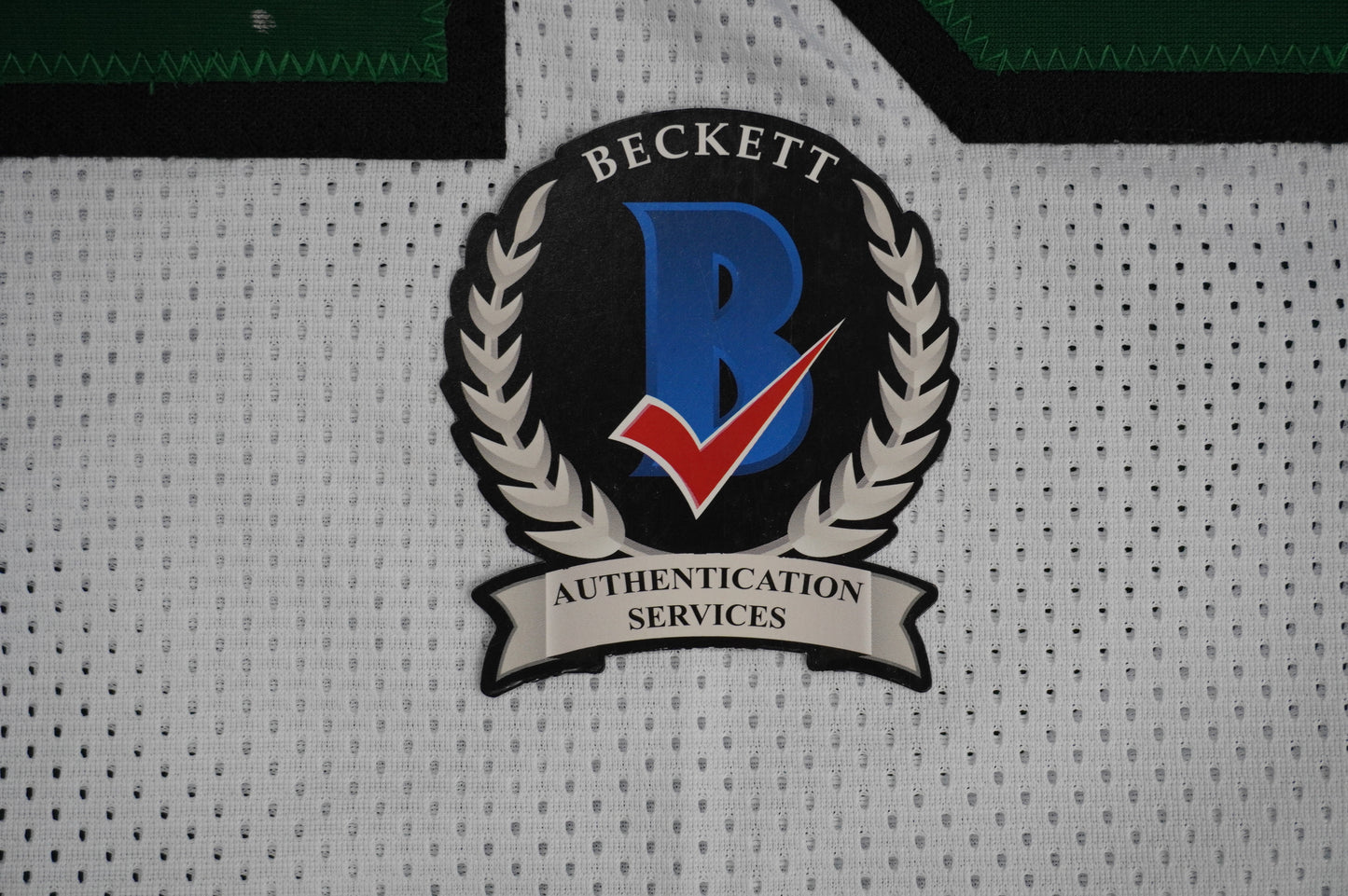 KEVIN VON ERICH ADKISSON NORTH TEXAS MEAN GREEN SIGNED White JERSEY Size L BAS