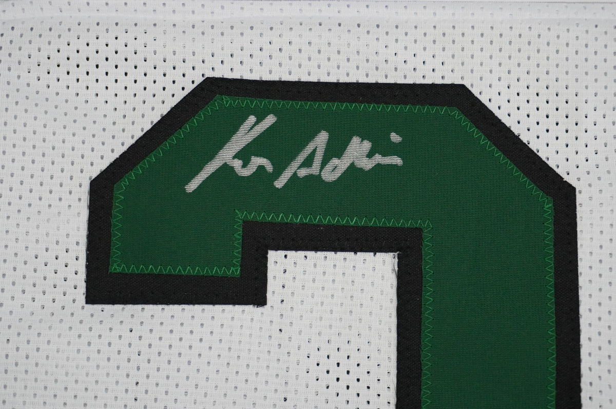 KEVIN VON ERICH ADKISSON NORTH TEXAS MEAN GREEN SIGNED White JERSEY Size L BAS