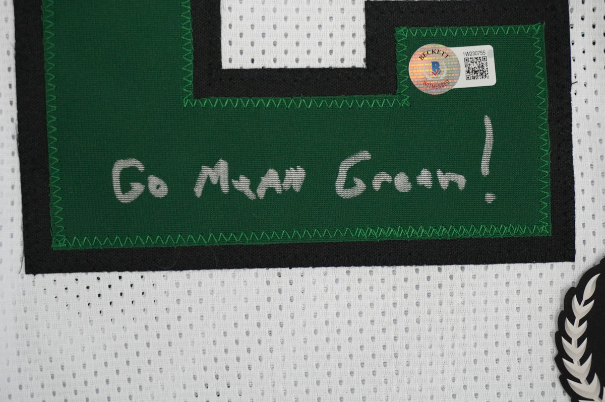 KEVIN VON ERICH ADKISSON NORTH TEXAS MEAN GREEN SIGNED White JERSEY Size L BAS