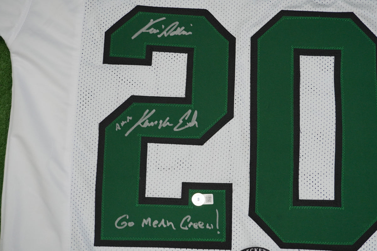KEVIN VON ERICH ADKISSON NORTH TEXAS MEAN GREEN SIGNED White JERSEY Size L BAS