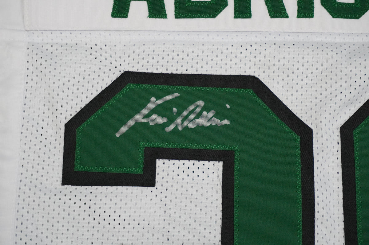 KEVIN VON ERICH ADKISSON NORTH TEXAS MEAN GREEN SIGNED White JERSEY Size L BAS