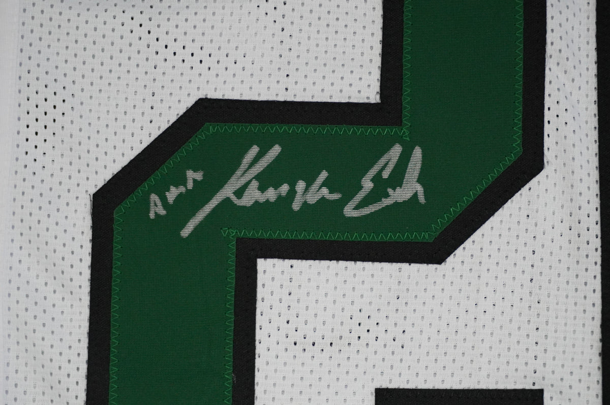 KEVIN VON ERICH ADKISSON NORTH TEXAS MEAN GREEN SIGNED White JERSEY Size L BAS