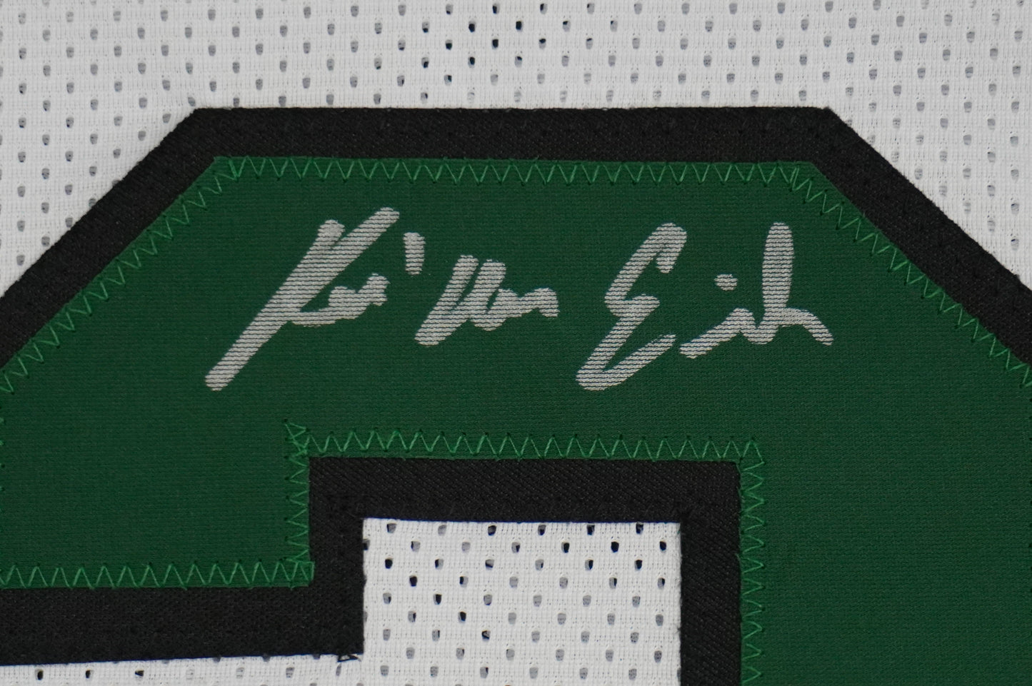 KEVIN VON ERICH ADKISSON NORTH TEXAS MEAN GREEN SIGNED White JERSEY Size XL BAS