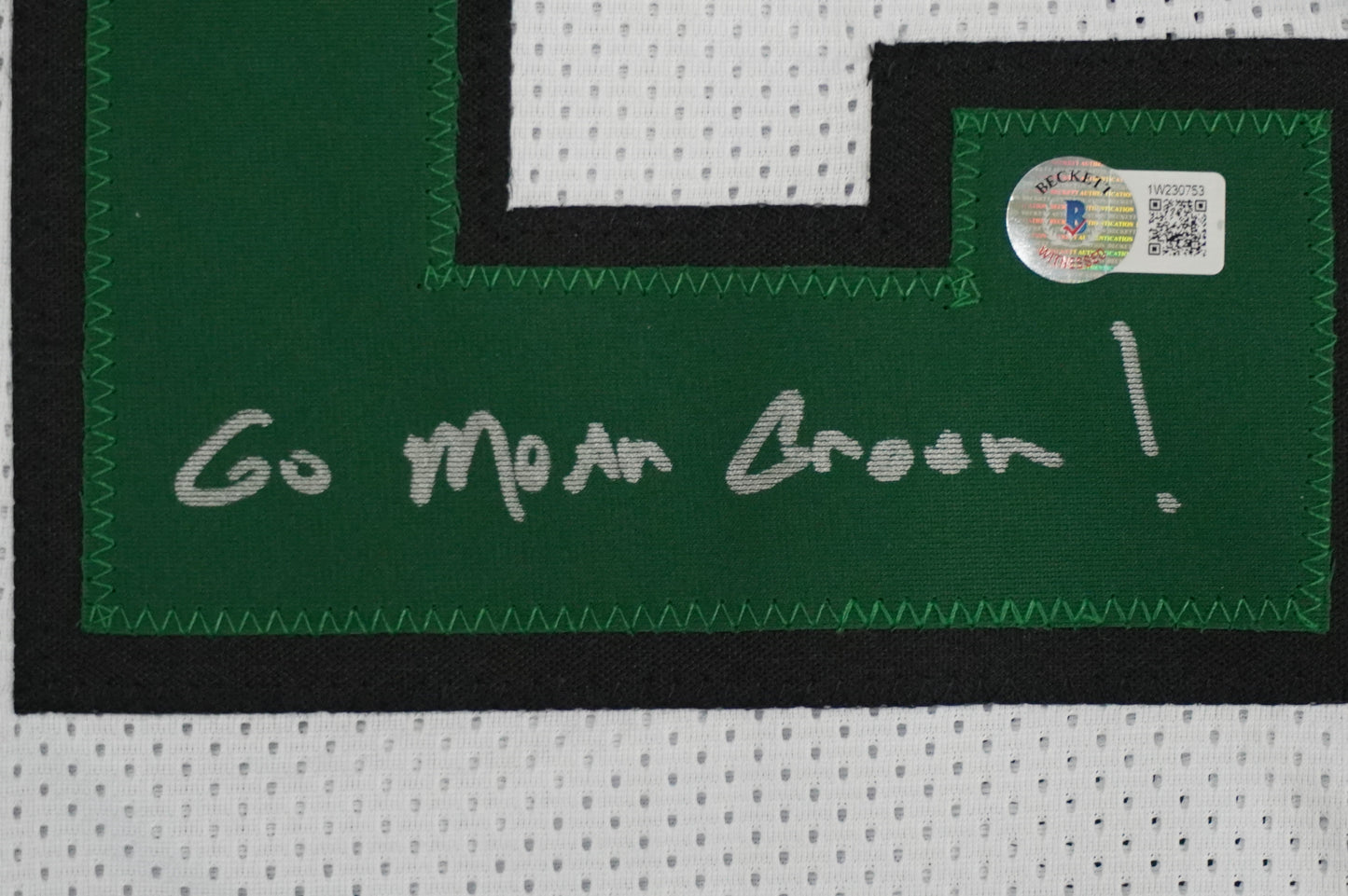 KEVIN VON ERICH ADKISSON NORTH TEXAS MEAN GREEN SIGNED White JERSEY Size XL BAS