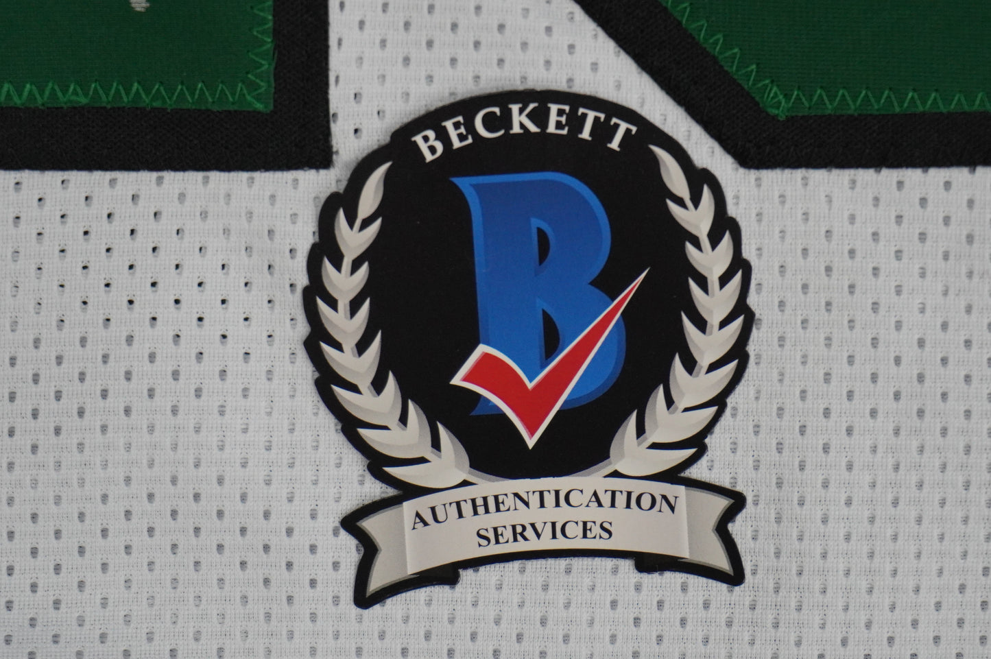 KEVIN VON ERICH ADKISSON NORTH TEXAS MEAN GREEN SIGNED White JERSEY Size XL BAS