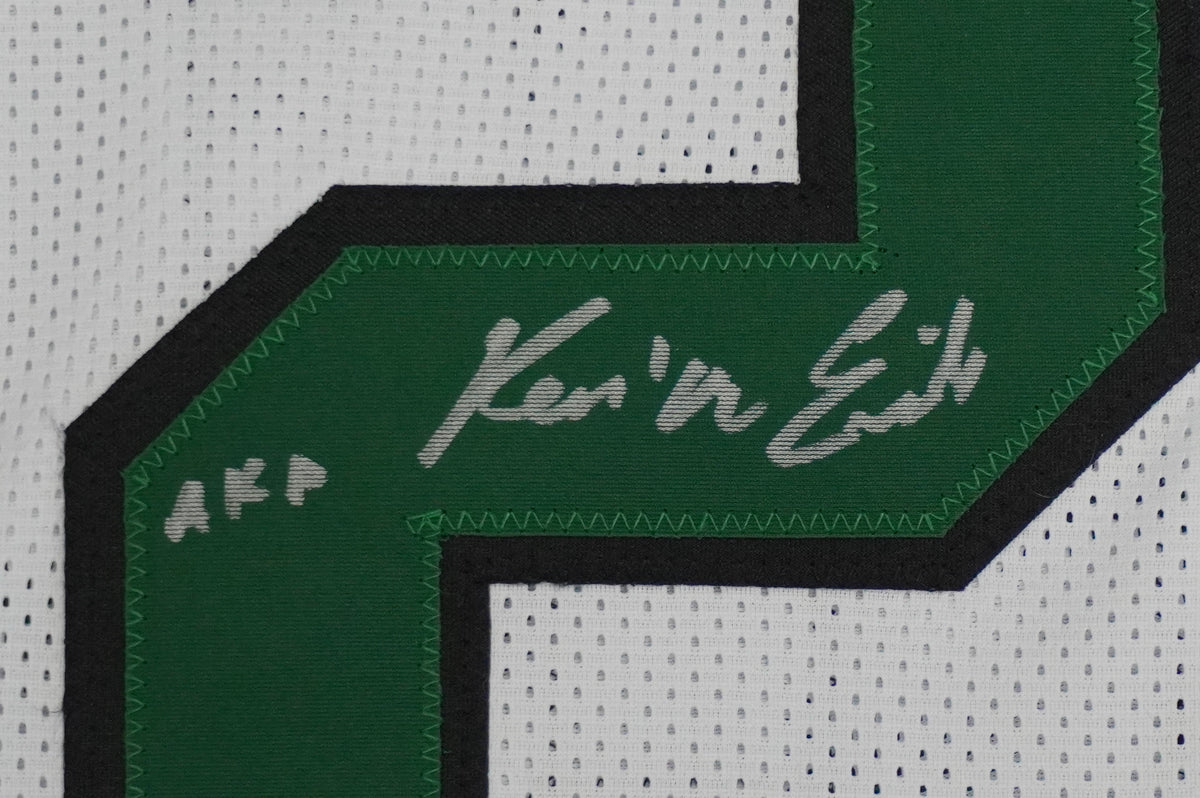 KEVIN VON ERICH ADKISSON NORTH TEXAS MEAN GREEN SIGNED White JERSEY Size XL BAS