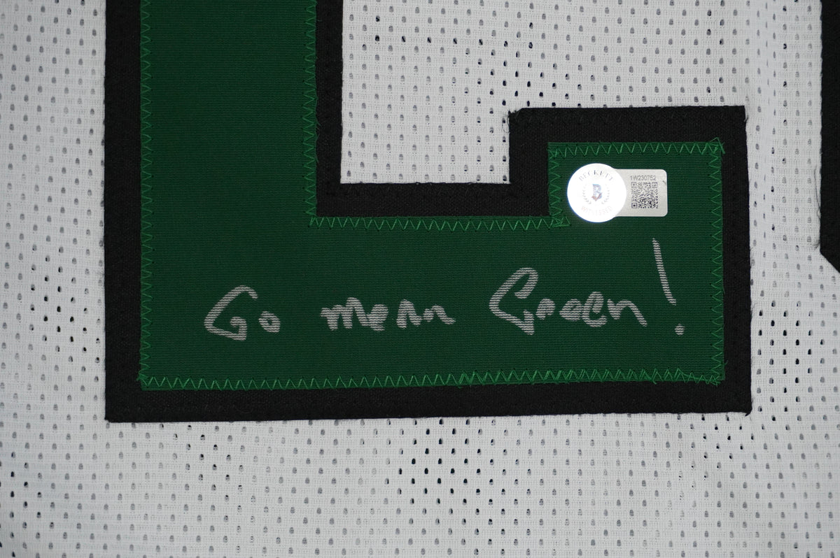 KEVIN VON ERICH ADKISSON NORTH TEXAS MEAN GREEN SIGNED White JERSEY Size XL BAS