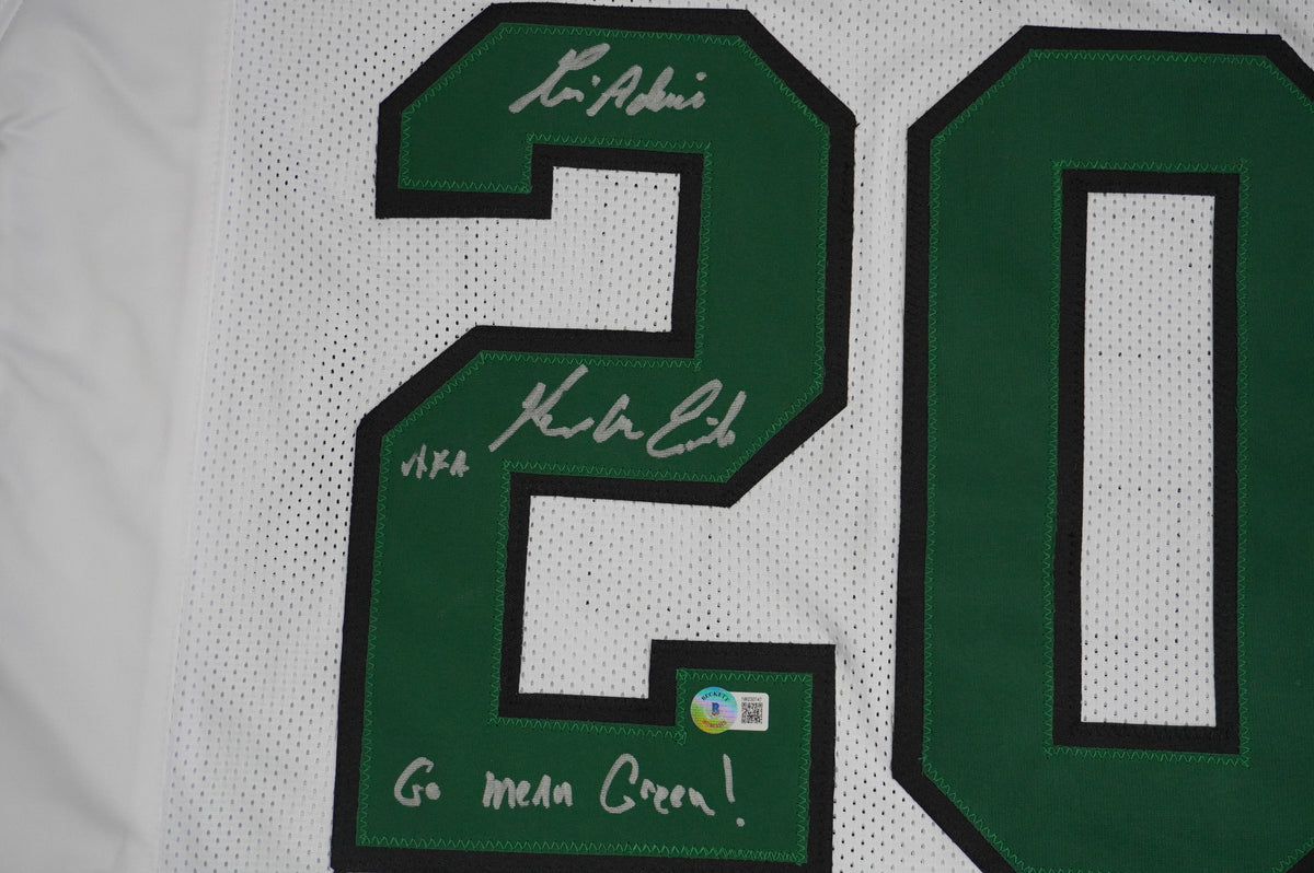 KEVIN VON ERICH ADKISSON NORTH TEXAS MEAN GREEN SIGNED White JERSEY Size XL BAS