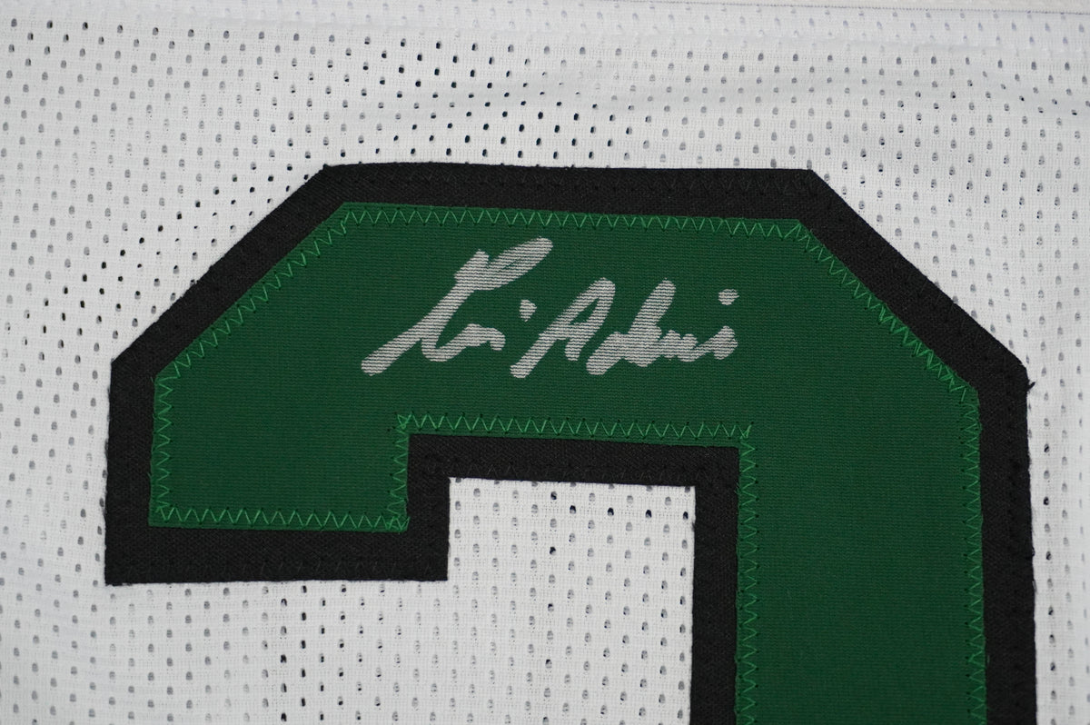 KEVIN VON ERICH ADKISSON NORTH TEXAS MEAN GREEN SIGNED White JERSEY Size XL BAS