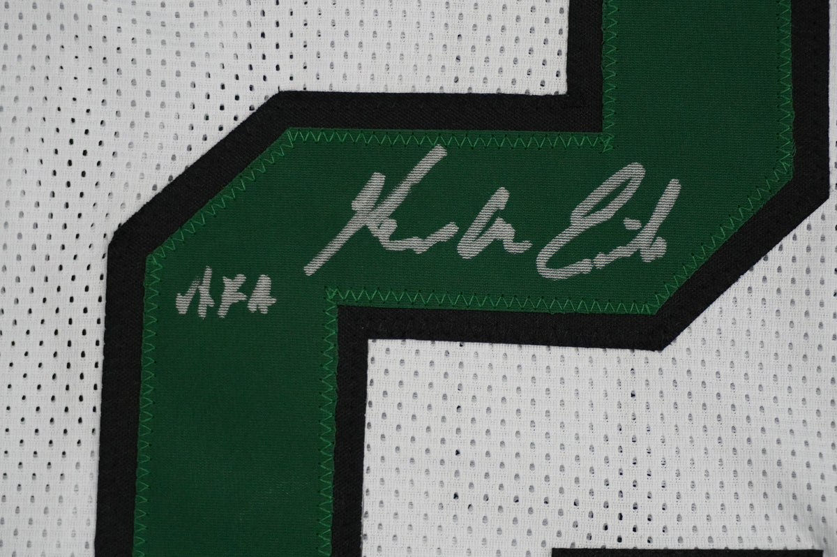 KEVIN VON ERICH ADKISSON NORTH TEXAS MEAN GREEN SIGNED White JERSEY Size XL BAS
