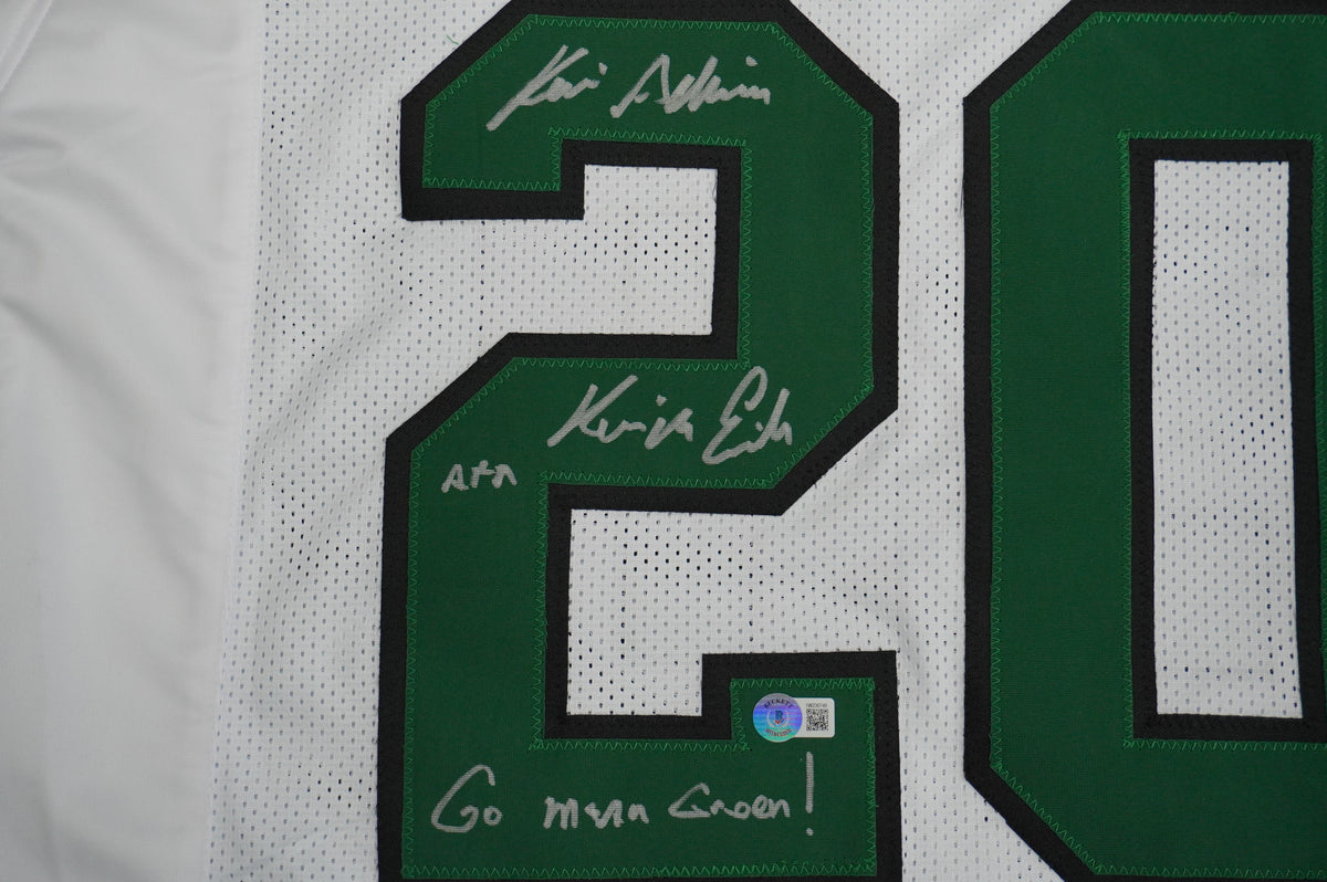 KEVIN VON ERICH ADKISSON NORTH TEXAS MEAN GREEN SIGNED White JERSEY Size XL BAS