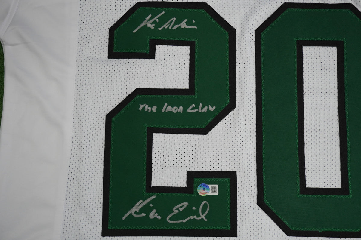 KEVIN VON ERICH ADKISSON NORTH TEXAS MEAN GREEN SIGNED White JERSEY Size XL BAS