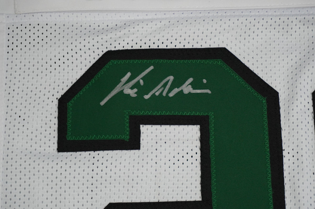 KEVIN VON ERICH ADKISSON NORTH TEXAS MEAN GREEN SIGNED White JERSEY Size XL BAS