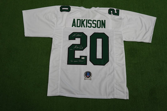 KEVIN VON ERICH ADKISSON NORTH TEXAS MEAN GREEN SIGNED JERSEY Size 2XL BAS