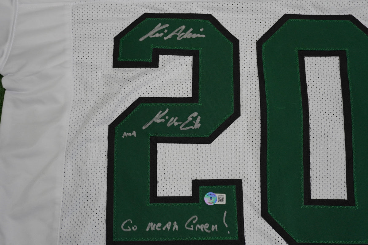 KEVIN VON ERICH ADKISSON NORTH TEXAS MEAN GREEN SIGNED White JERSEY Size 2XL BAS