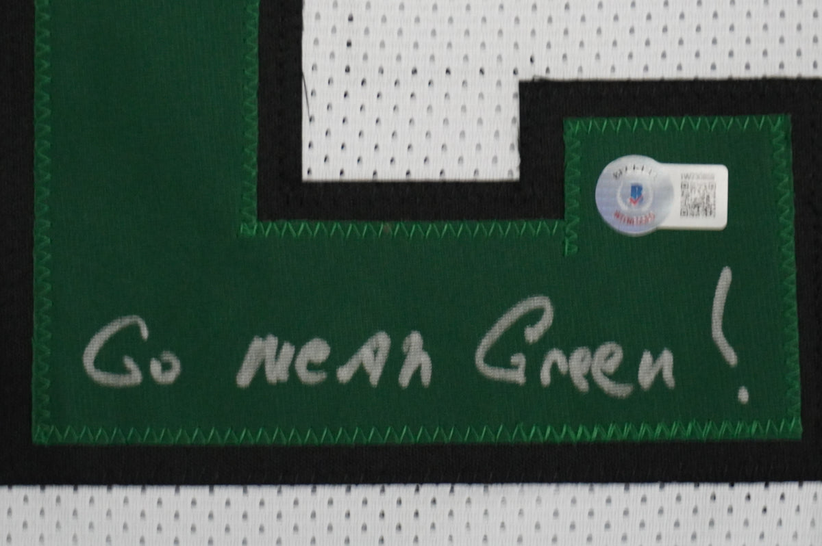 KEVIN VON ERICH ADKISSON NORTH TEXAS MEAN GREEN SIGNED White JERSEY Size 2XL BAS