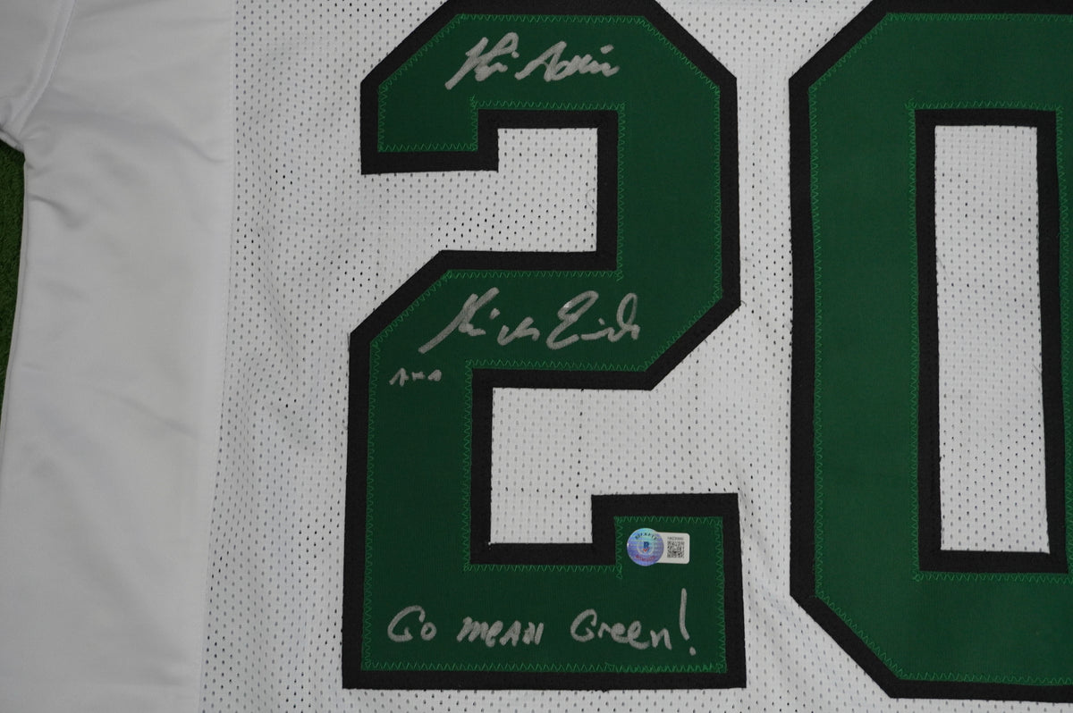 KEVIN VON ERICH ADKISSON NORTH TEXAS MEAN GREEN SIGNED White JERSEY Size 2XL BAS