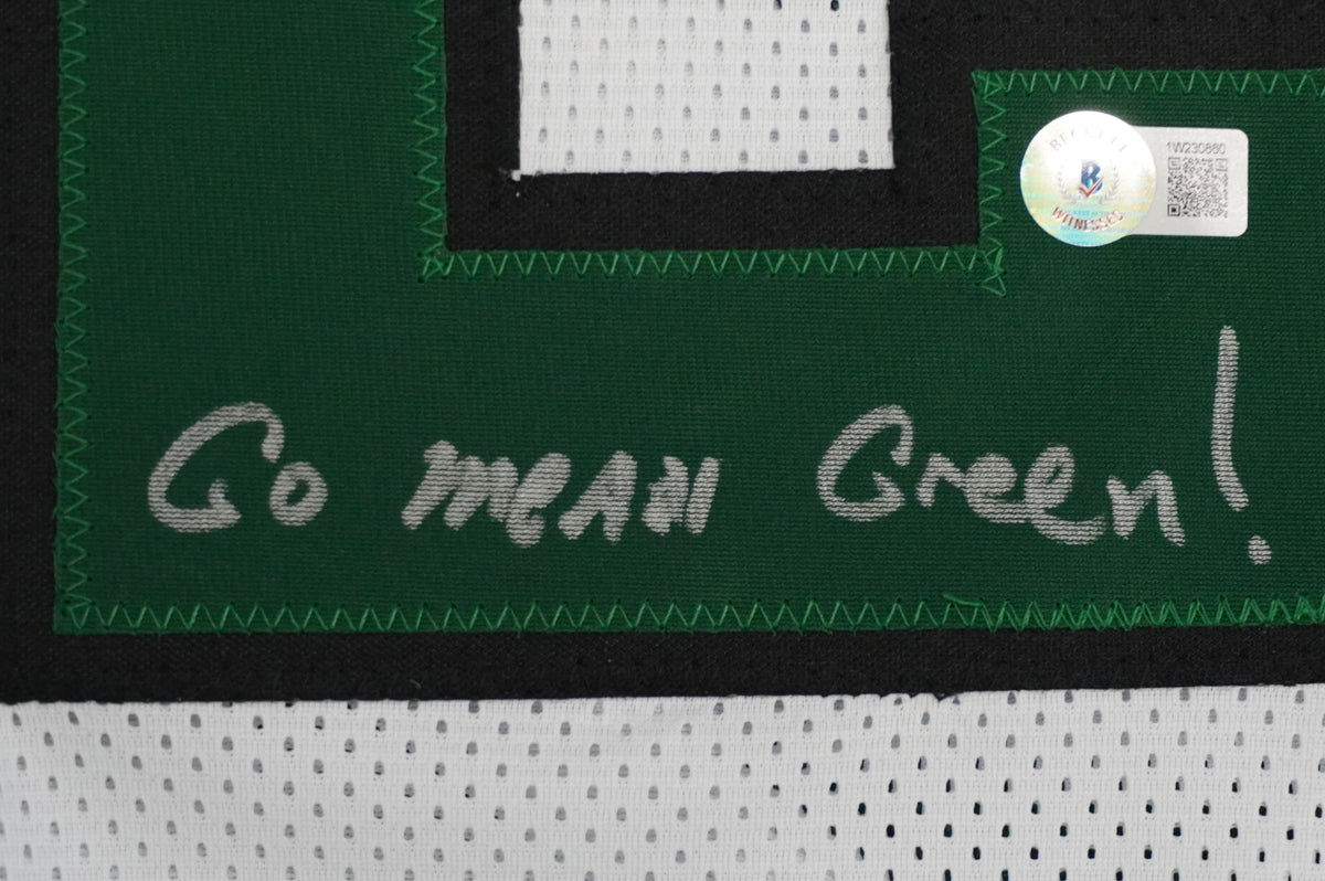 KEVIN VON ERICH ADKISSON NORTH TEXAS MEAN GREEN SIGNED White JERSEY Size 2XL BAS