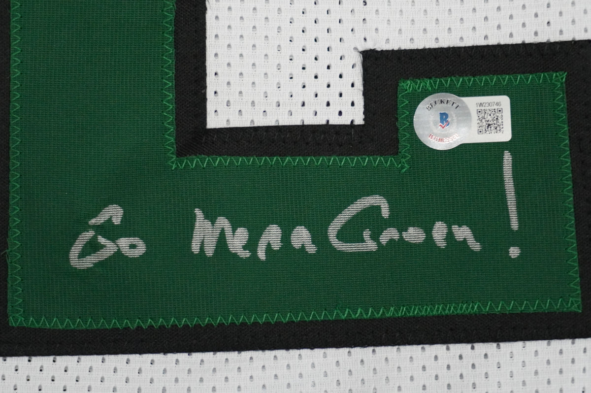 KEVIN VON ERICH ADKISSON NORTH TEXAS MEAN GREEN SIGNED White JERSEY Size 3XL BAS