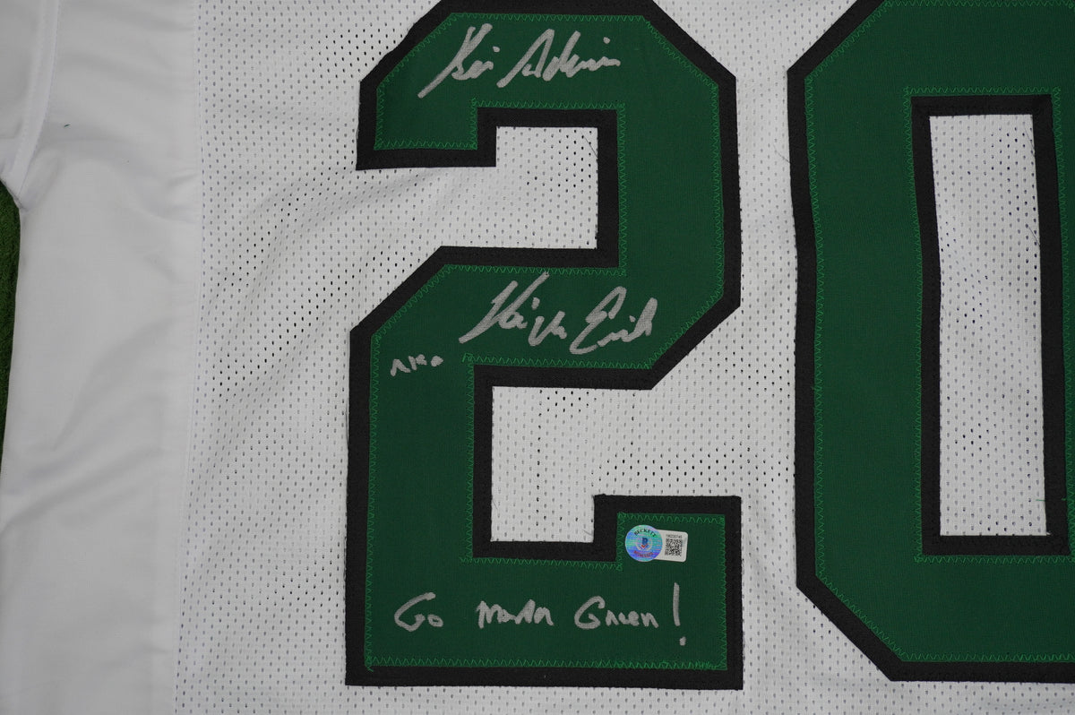 KEVIN VON ERICH ADKISSON NORTH TEXAS MEAN GREEN SIGNED White JERSEY Size 3XL BAS