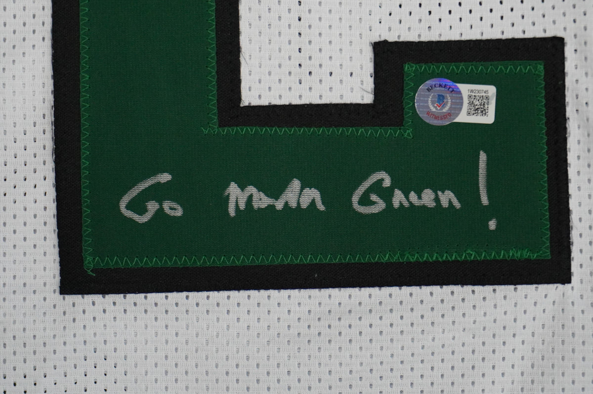 KEVIN VON ERICH ADKISSON NORTH TEXAS MEAN GREEN SIGNED White JERSEY Size 3XL BAS