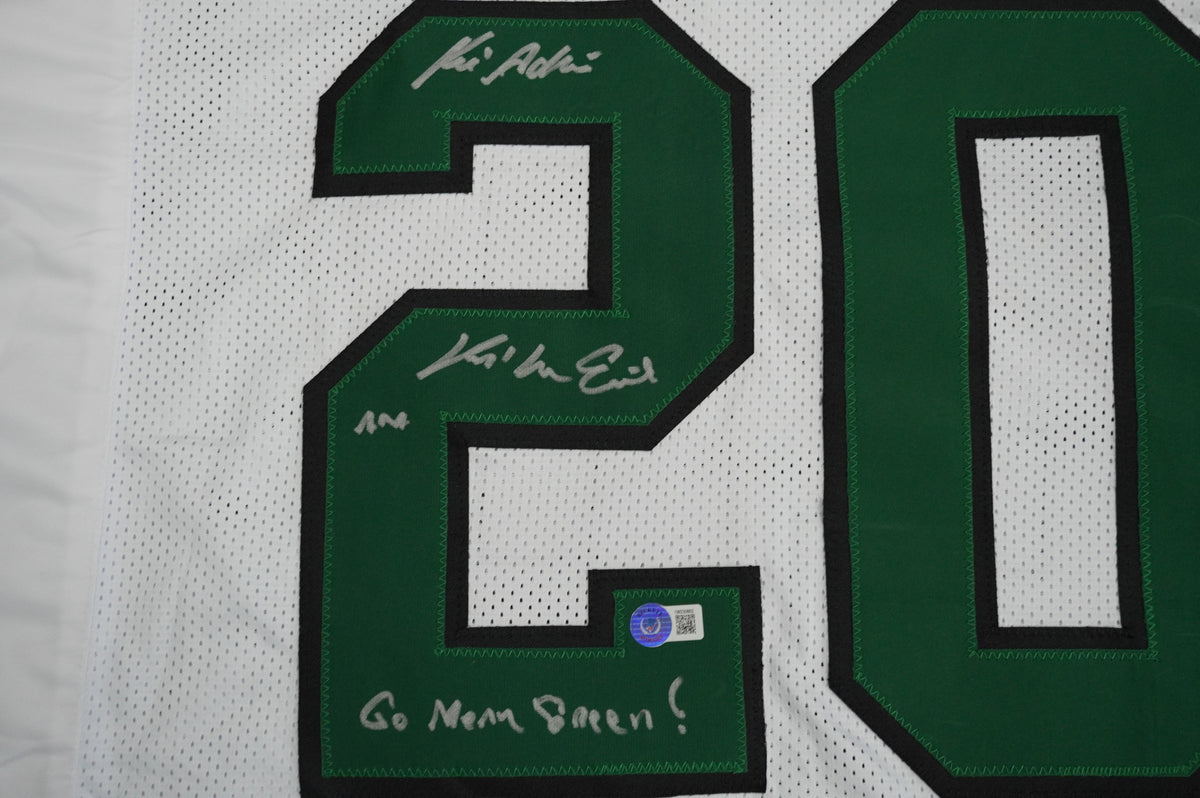 KEVIN VON ERICH ADKISSON NORTH TEXAS MEAN GREEN SIGNED White JERSEY Size 3XL BAS