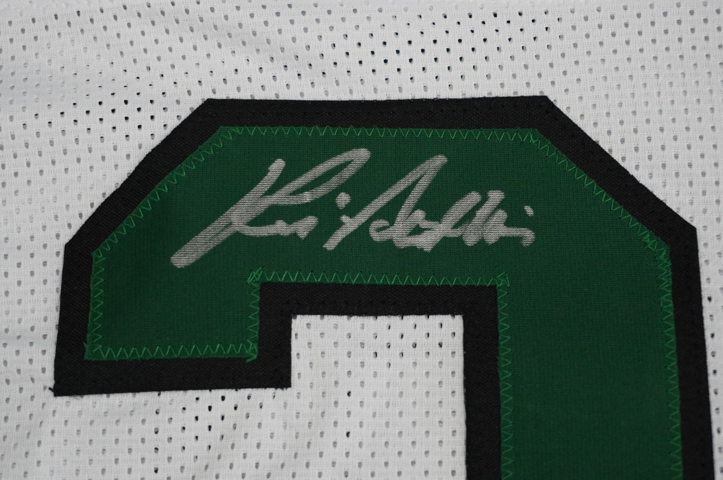 KEVIN VON ERICH ADKISSON NORTH TEXAS MEAN GREEN SIGNED White JERSEY Size 3XL BAS