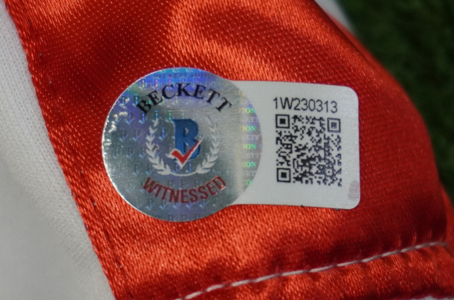 KEVIN VON ERICH SIGNED WHITE WRESTLING TRUNKS BAS COA