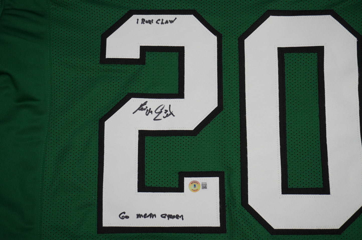 KEVIN VON ERICH ADKISSON NORTH TEXAS MEAN GREEN SIGNED JERSEY Size 3XL BAS