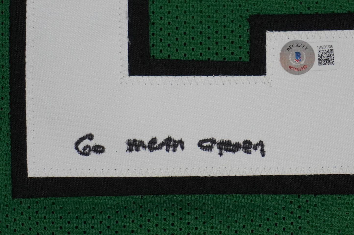 KEVIN VON ERICH ADKISSON NORTH TEXAS MEAN GREEN SIGNED JERSEY Size 3XL BAS