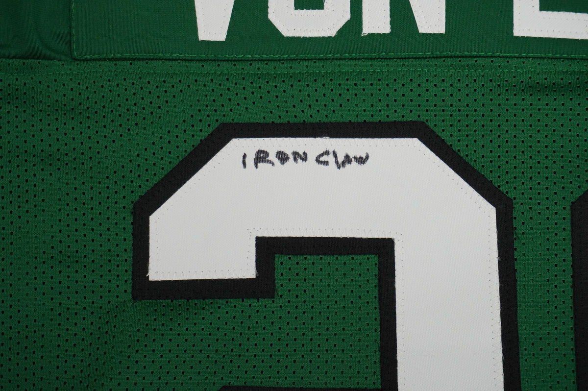 KEVIN VON ERICH ADKISSON NORTH TEXAS MEAN GREEN SIGNED JERSEY Size 3XL BAS