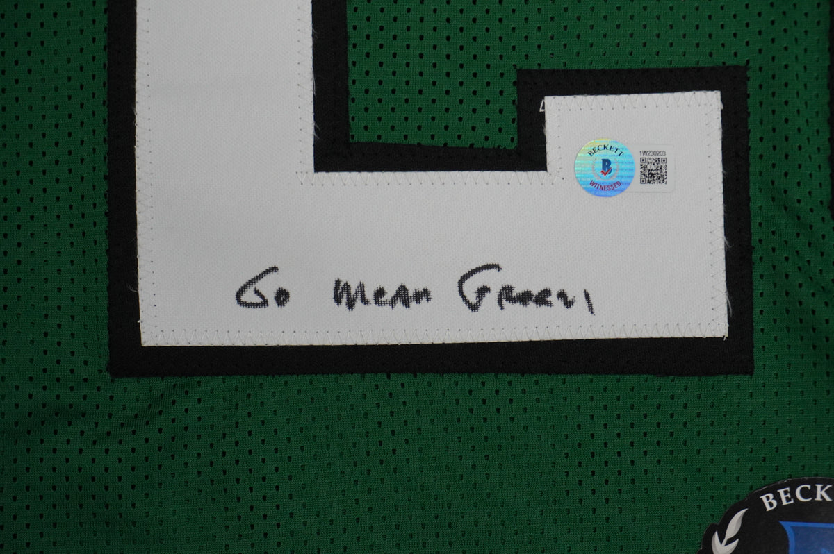 KEVIN VON ERICH ADKISSON NORTH TEXAS MEAN GREEN SIGNED JERSEY Size 3XL BAS