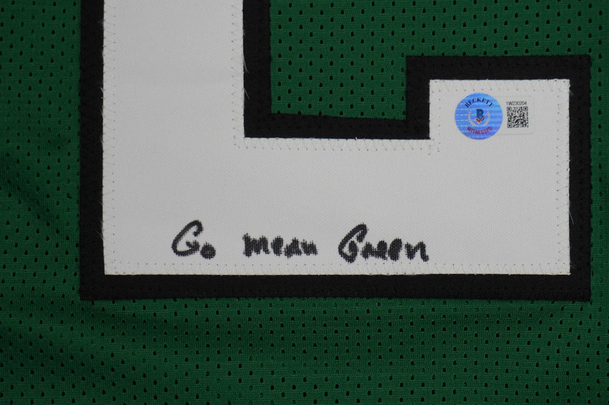 KEVIN VON ERICH ADKISSON NORTH TEXAS MEAN GREEN SIGNED JERSEY Size 3XL BAS