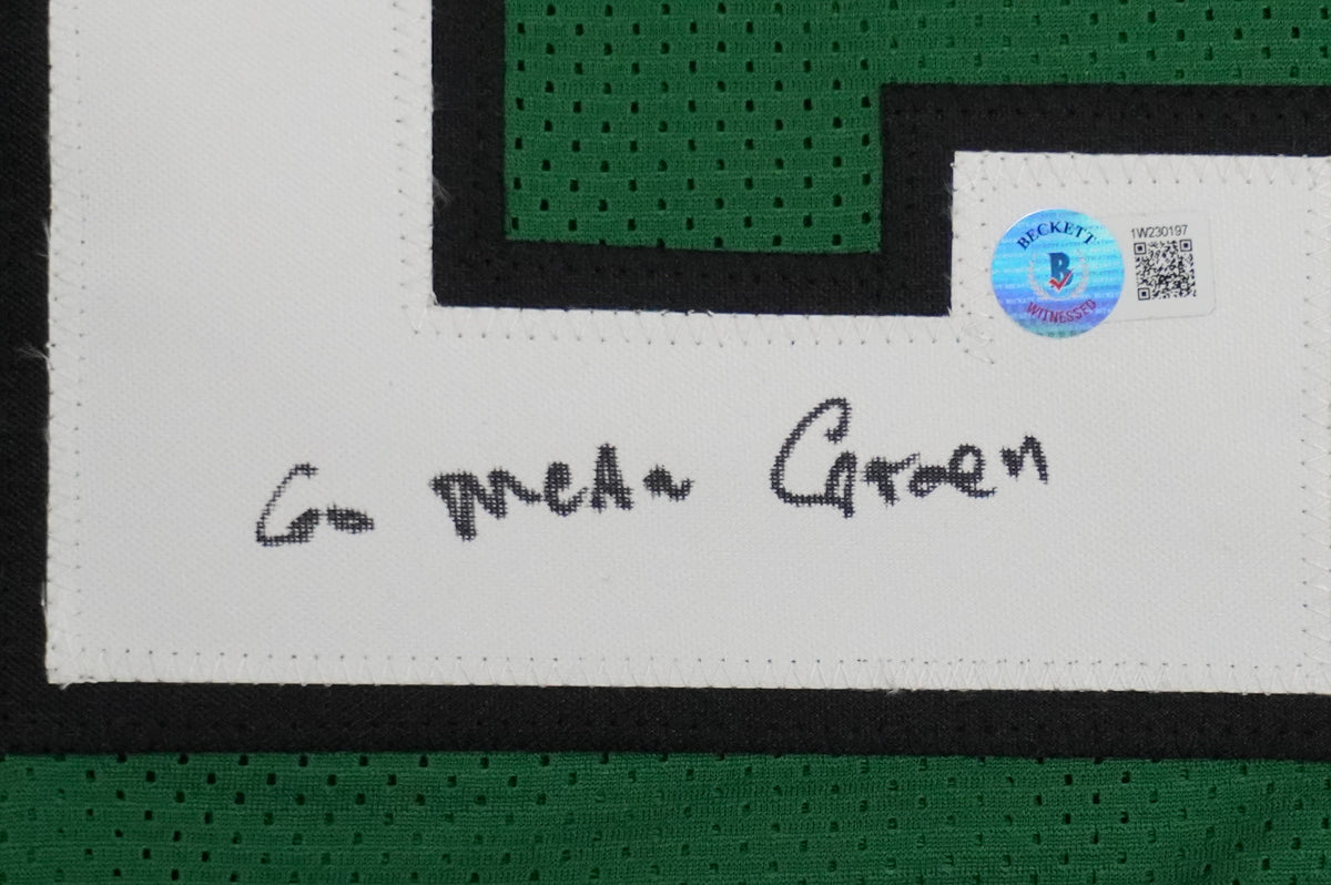 KEVIN VON ERICH ADKISSON NORTH TEXAS MEAN GREEN SIGNED JERSEY Size XL BAS