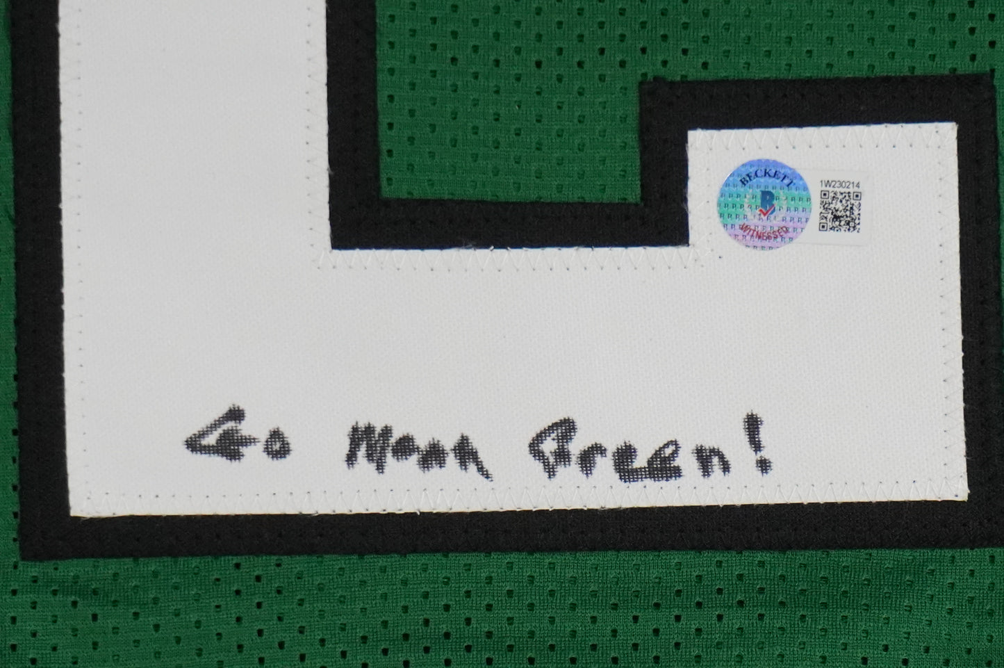 KEVIN VON ERICH ADKISSON NORTH TEXAS MEAN GREEN SIGNED JERSEY Size L BAS