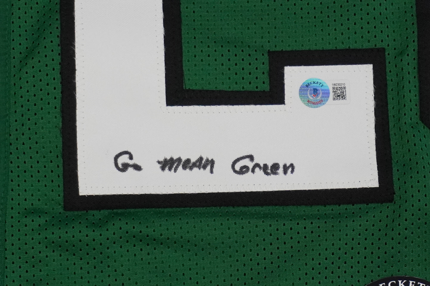 KEVIN VON ERICH ADKISSON NORTH TEXAS MEAN GREEN SIGNED JERSEY Size M BAS