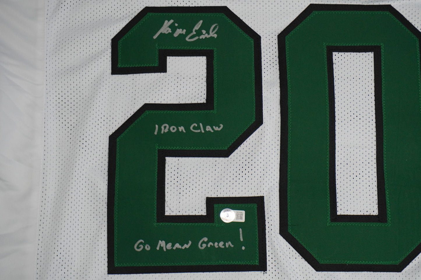KEVIN VON ERICH ADKISSON NORTH TEXAS MEAN GREEN SIGNED White JERSEY Size 3XL
