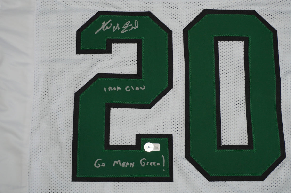 KEVIN VON ERICH ADKISSON NORTH TEXAS MEAN GREEN SIGNED White JERSEY Size 3XL