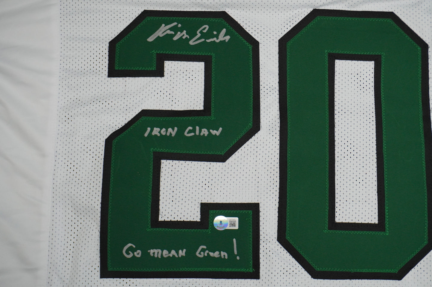 KEVIN VON ERICH ADKISSON NORTH TEXAS MEAN GREEN SIGNED White JERSEY Size 2XL