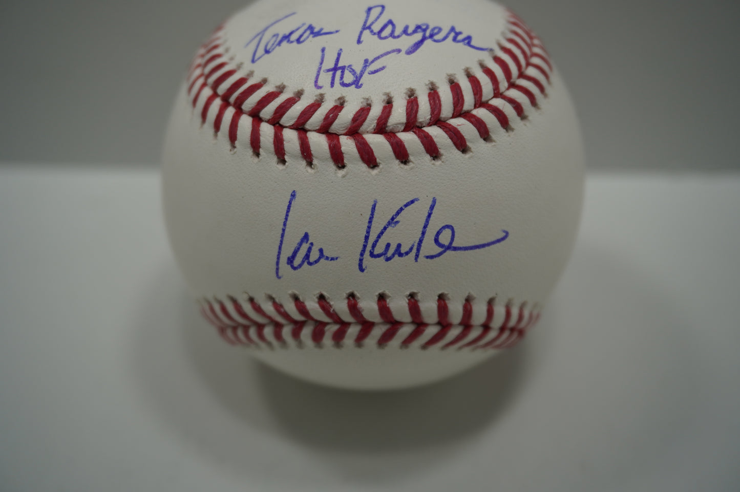 IAN KINSLER TEXAS RANGERS SIGNED Rawlings OML BASEBALL w/2022 Rangers HOF BAS